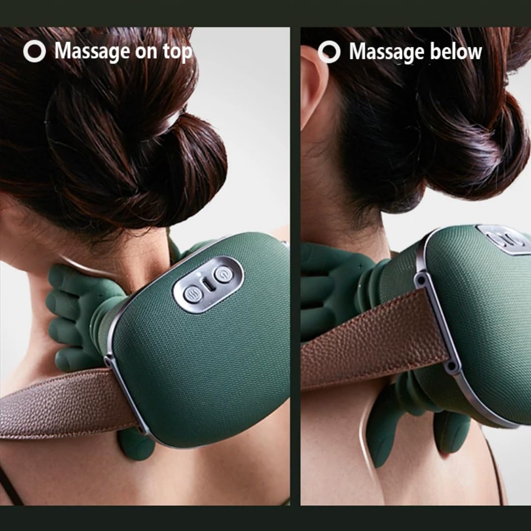 Electric Shoulder & Neck Massager – Deep Tissue Kneading + Heat Therapy for Pain Relief