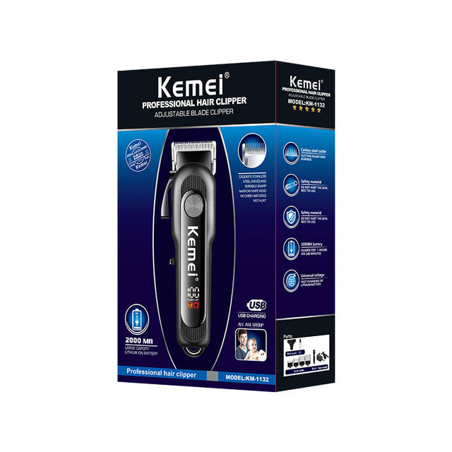 Professional Hair & Beard Trimmer for Men – Cordless Rechargeable Grooming Tool