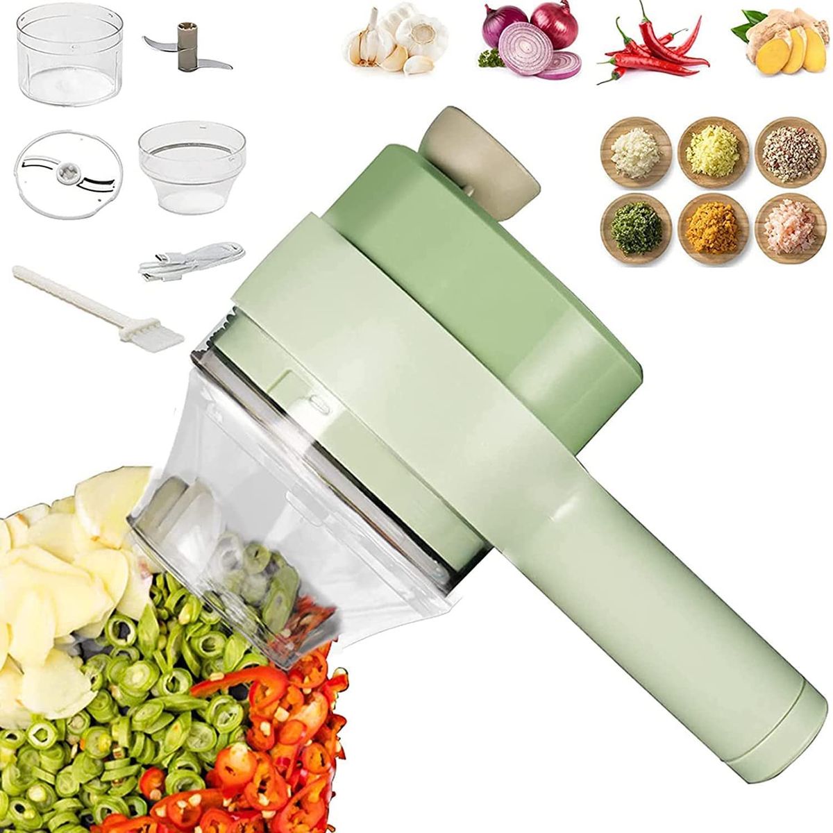 Vegetable Chopper, Meat Grinder & Garlic Crusher