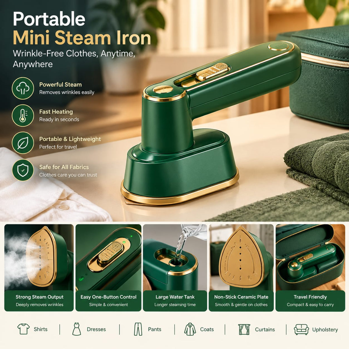 Portable Mini Travel Clothes Iron