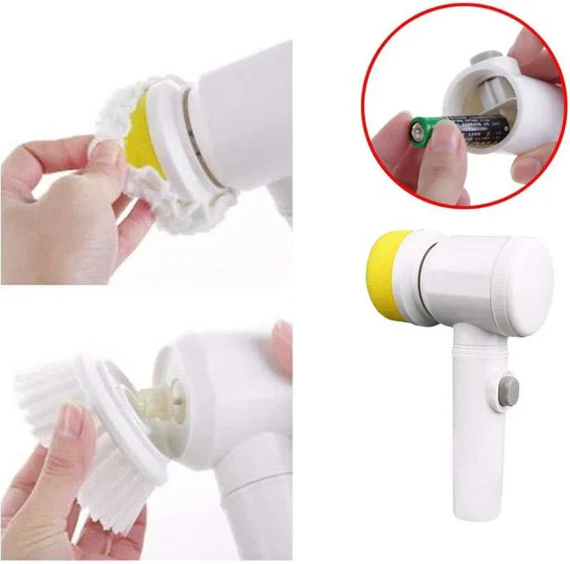 Cleaning Magic Electric Brush (5-in-1) – Multi-Purpose Power Scrubber ✨